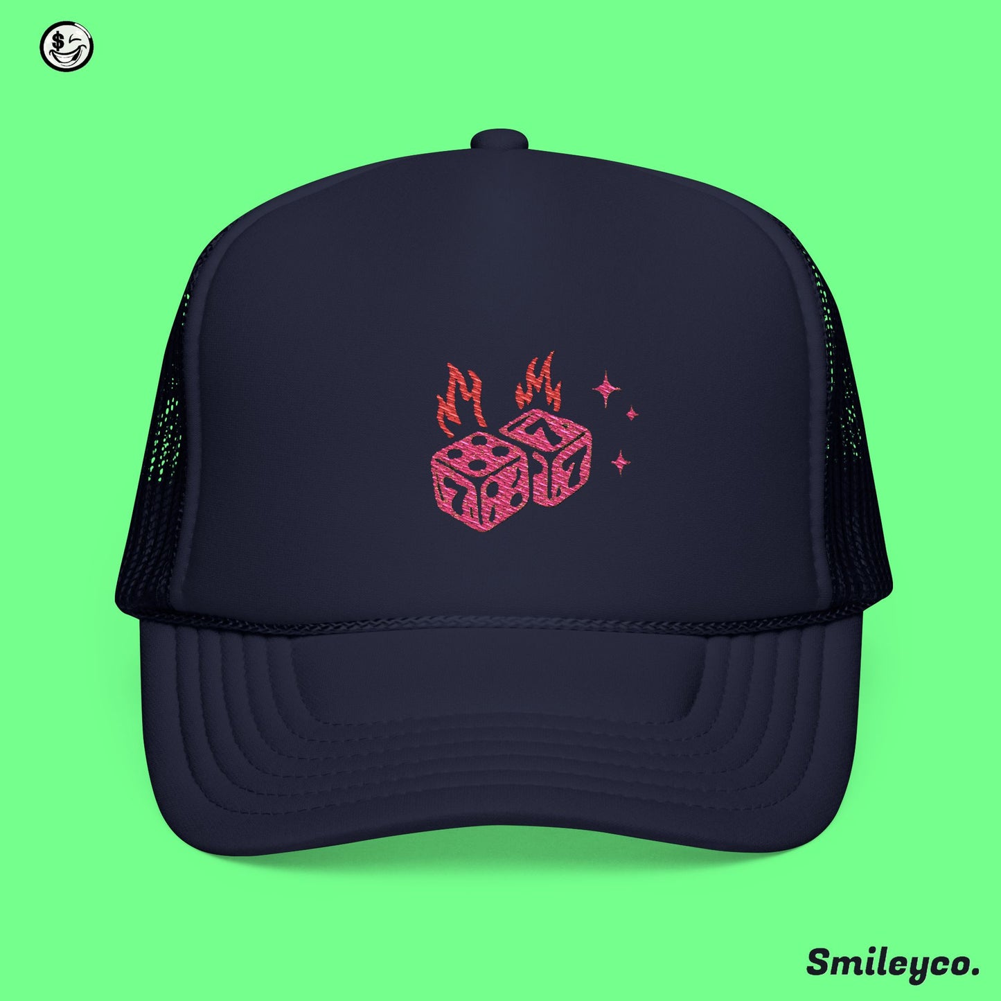 Seven Dice Foam Embroidered
