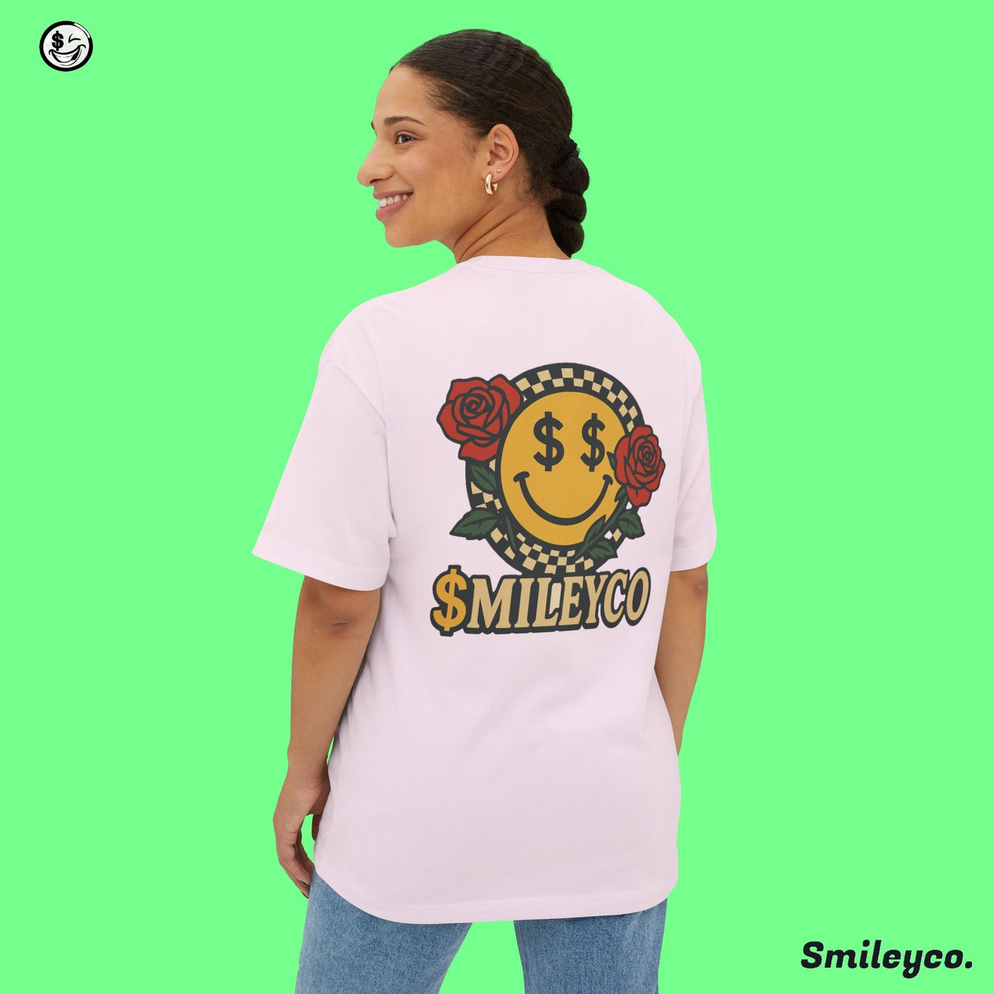 Rose Smile Boxy Tee