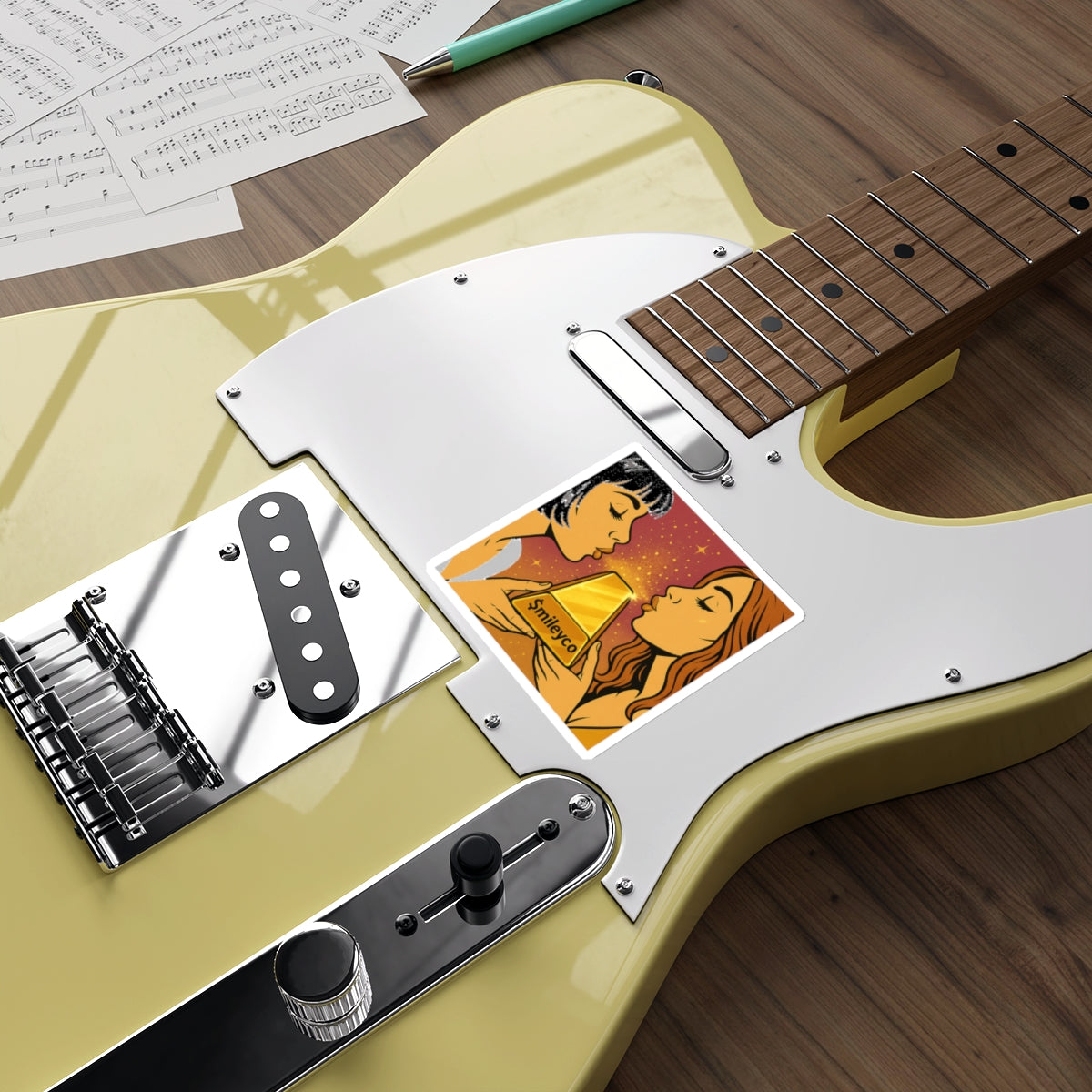 Golden Kiss Die-Cut Sticker