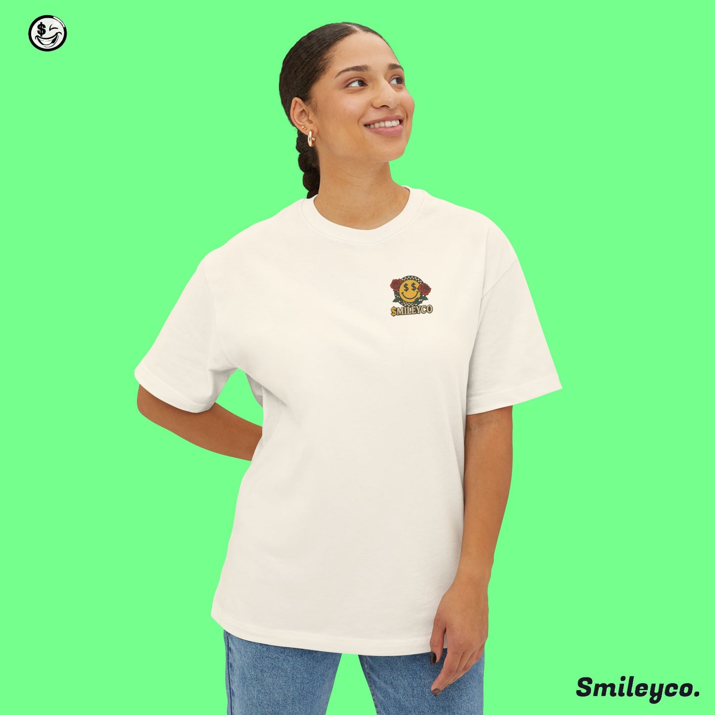 Rose Smile Boxy Tee