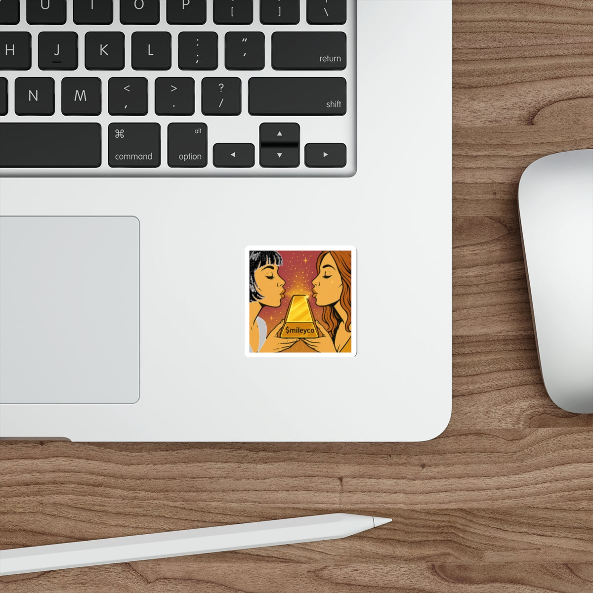 Golden Kiss Die-Cut Sticker