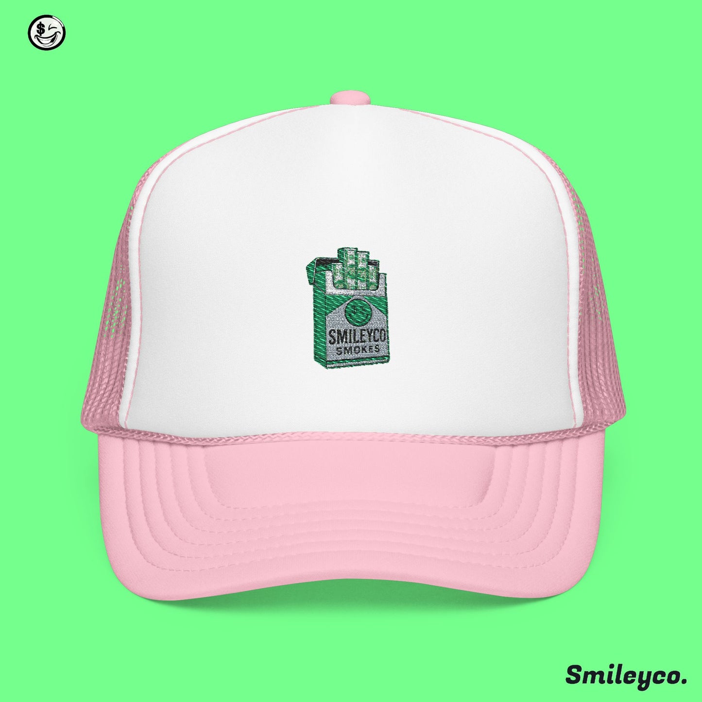 Smile Smokes Foam Embroidered
