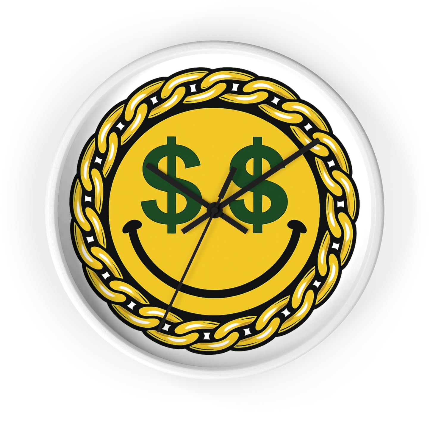 Smiley Dollar Sign Wall Clock