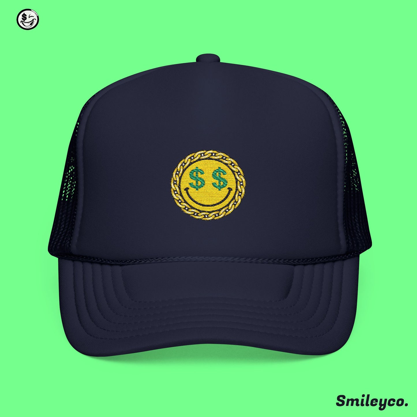 Green Eyes Foam Embroidered
