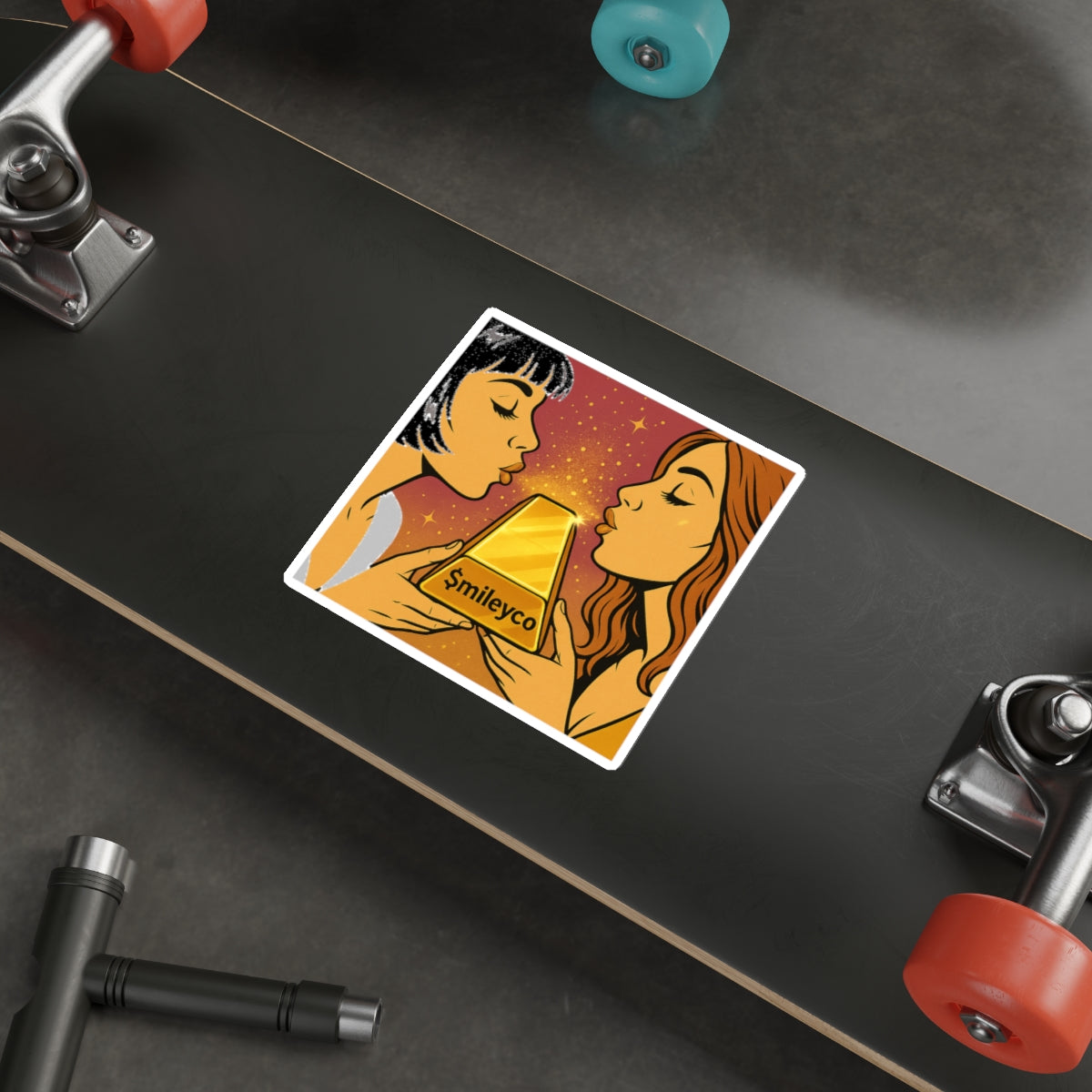 Golden Kiss Die-Cut Sticker