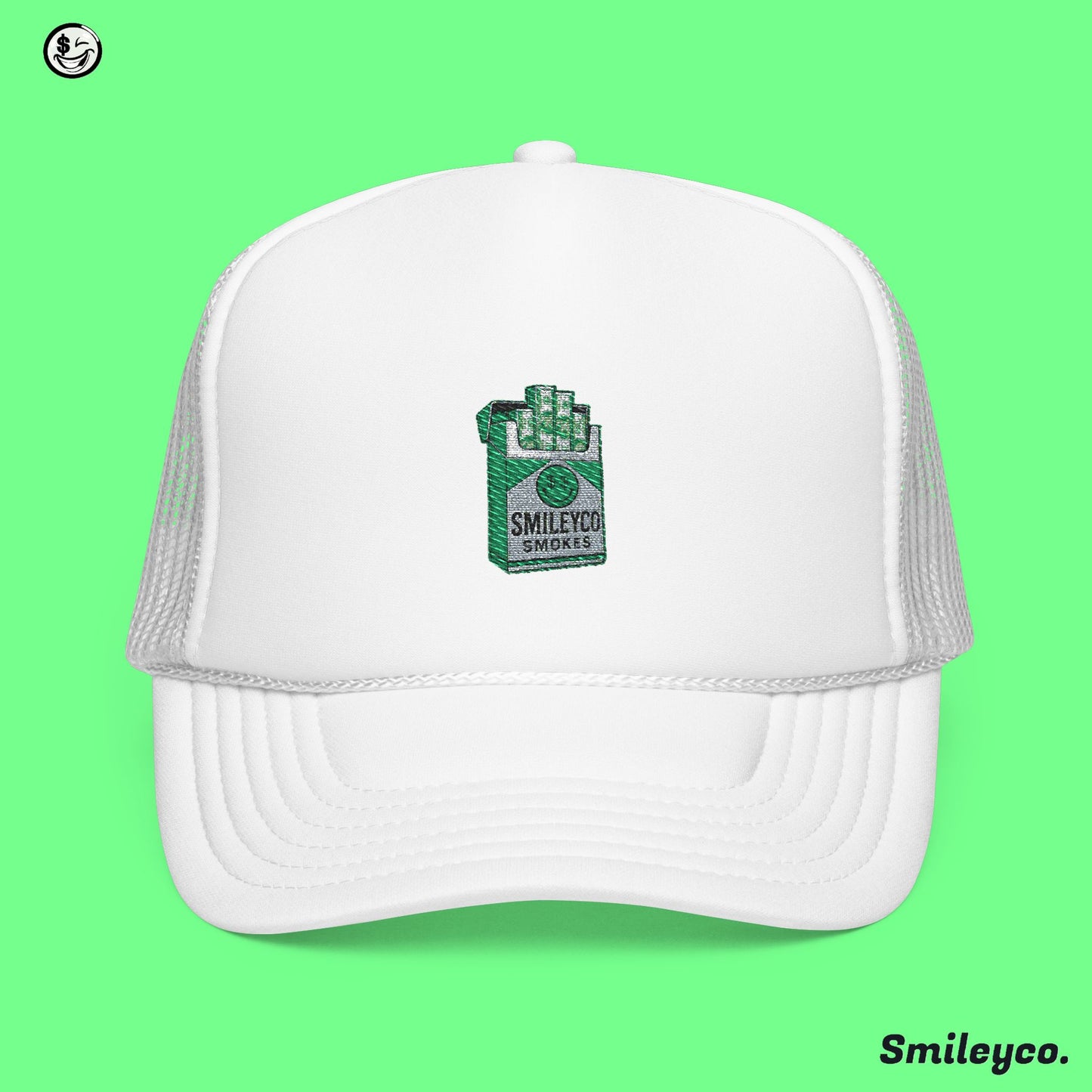 Smile Smokes Foam Embroidered