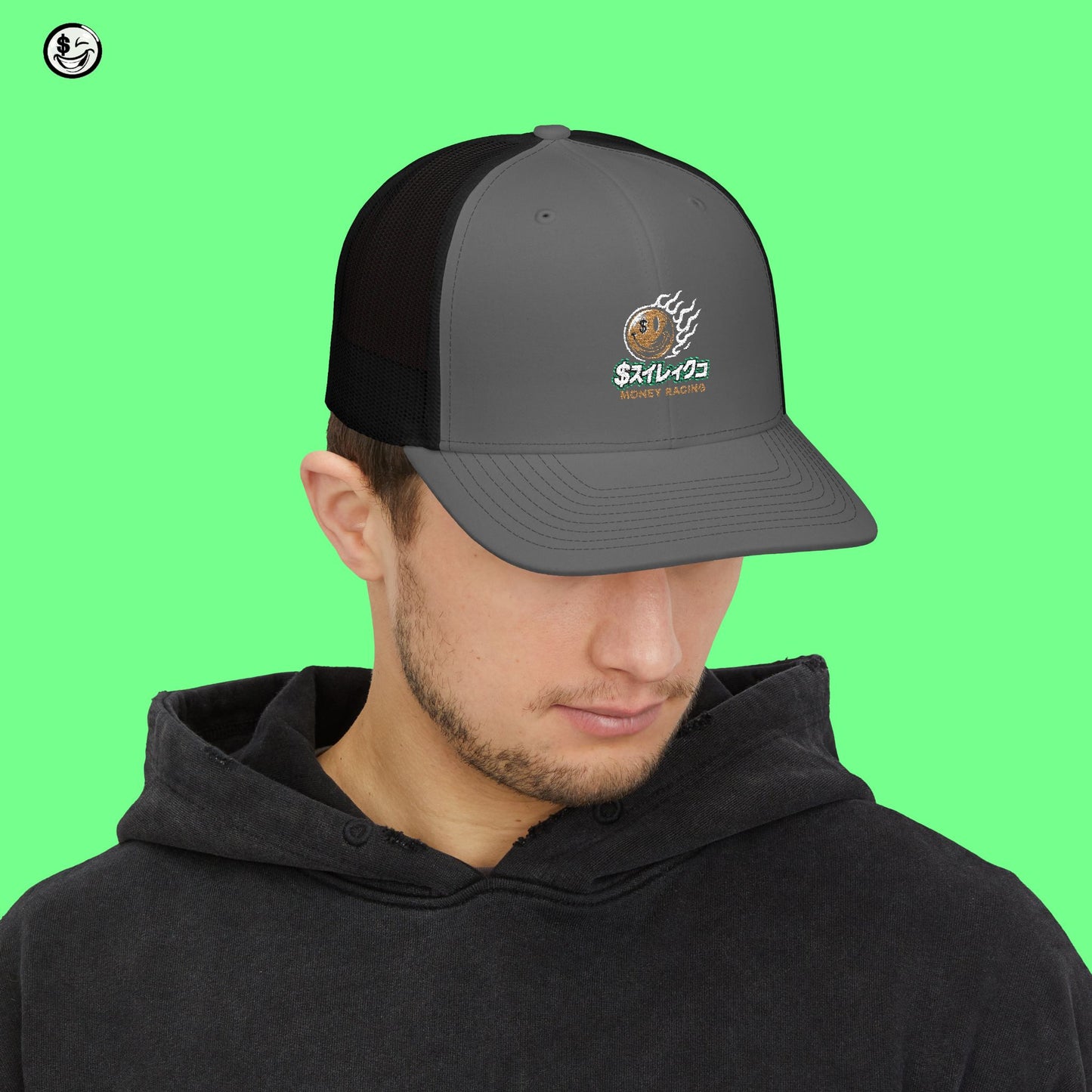 Money Racing Trucker Embroidered