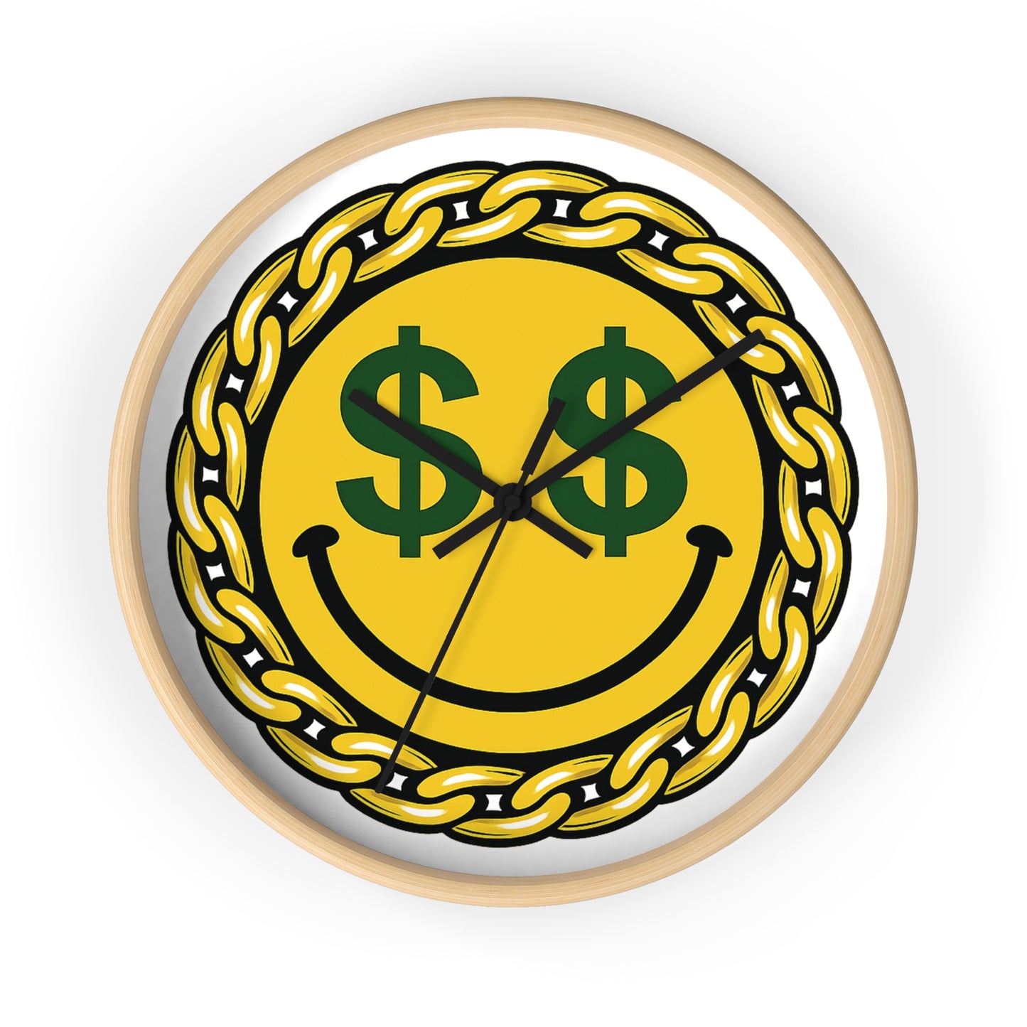 Smiley Dollar Sign Wall Clock