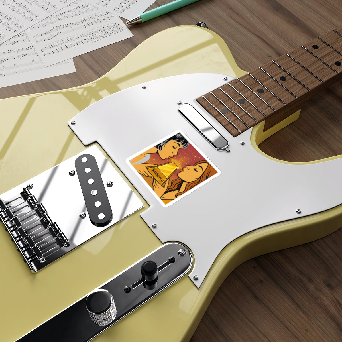 Golden Kiss Die-Cut Sticker