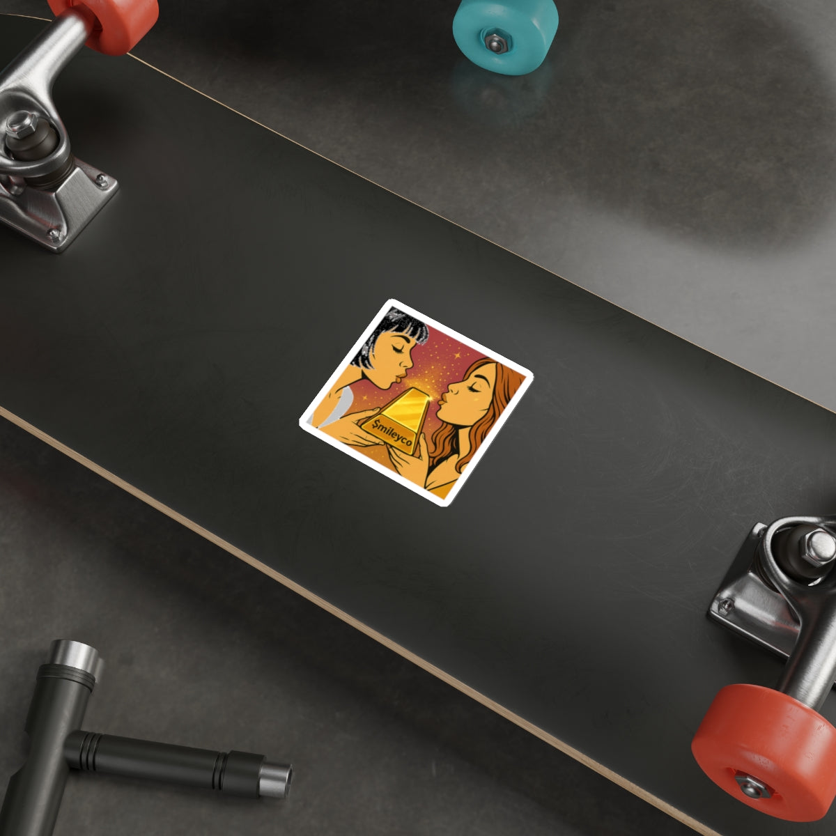 Golden Kiss Die-Cut Sticker