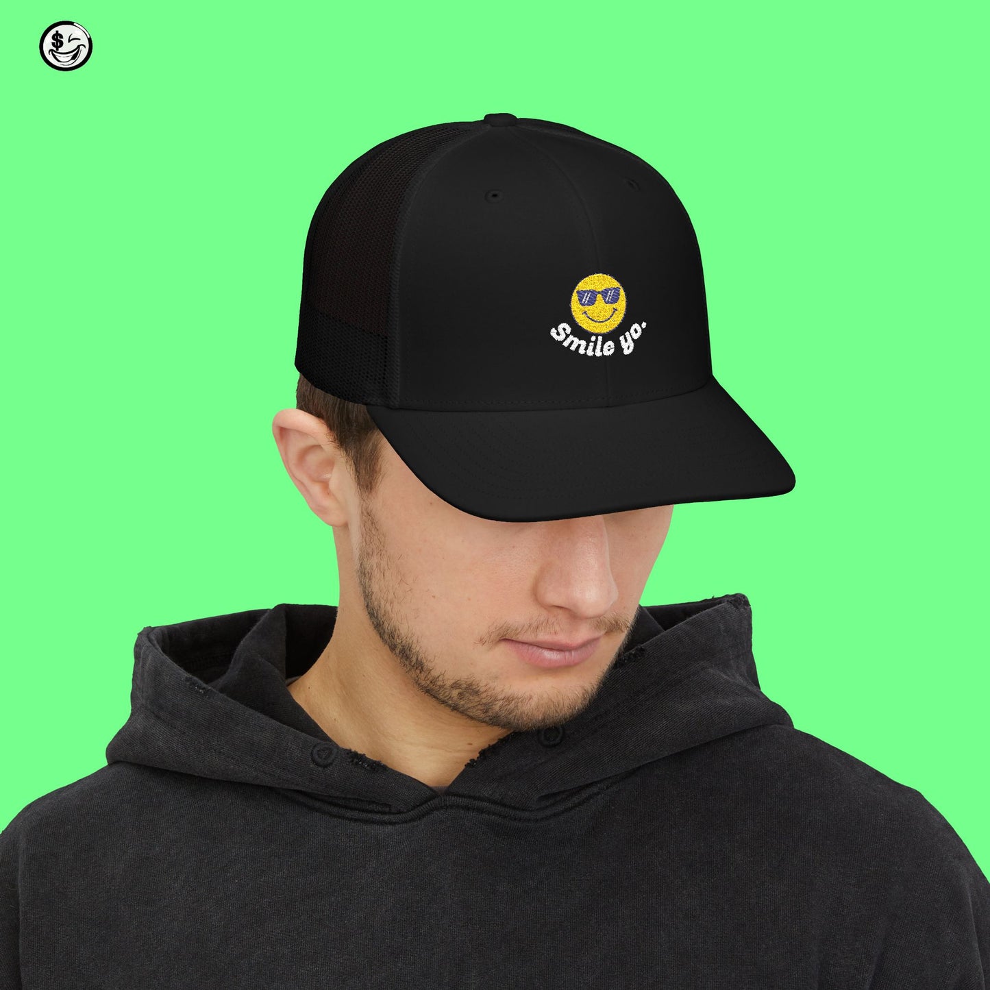 Smile Yo Trucker Embroidered