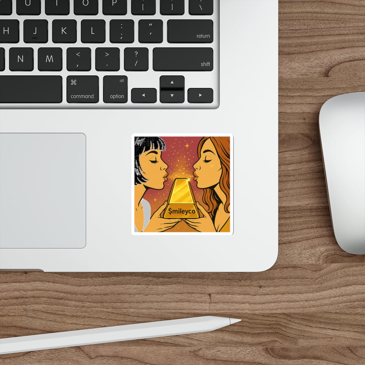 Golden Kiss Die-Cut Sticker