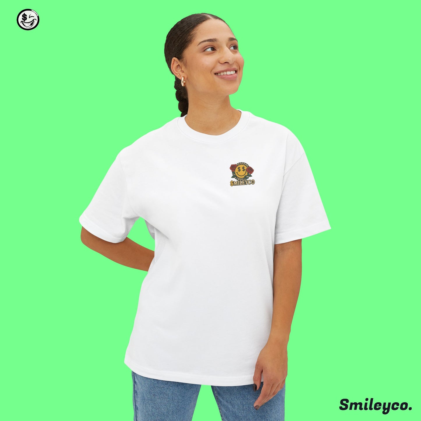 Rose Smile Boxy Tee