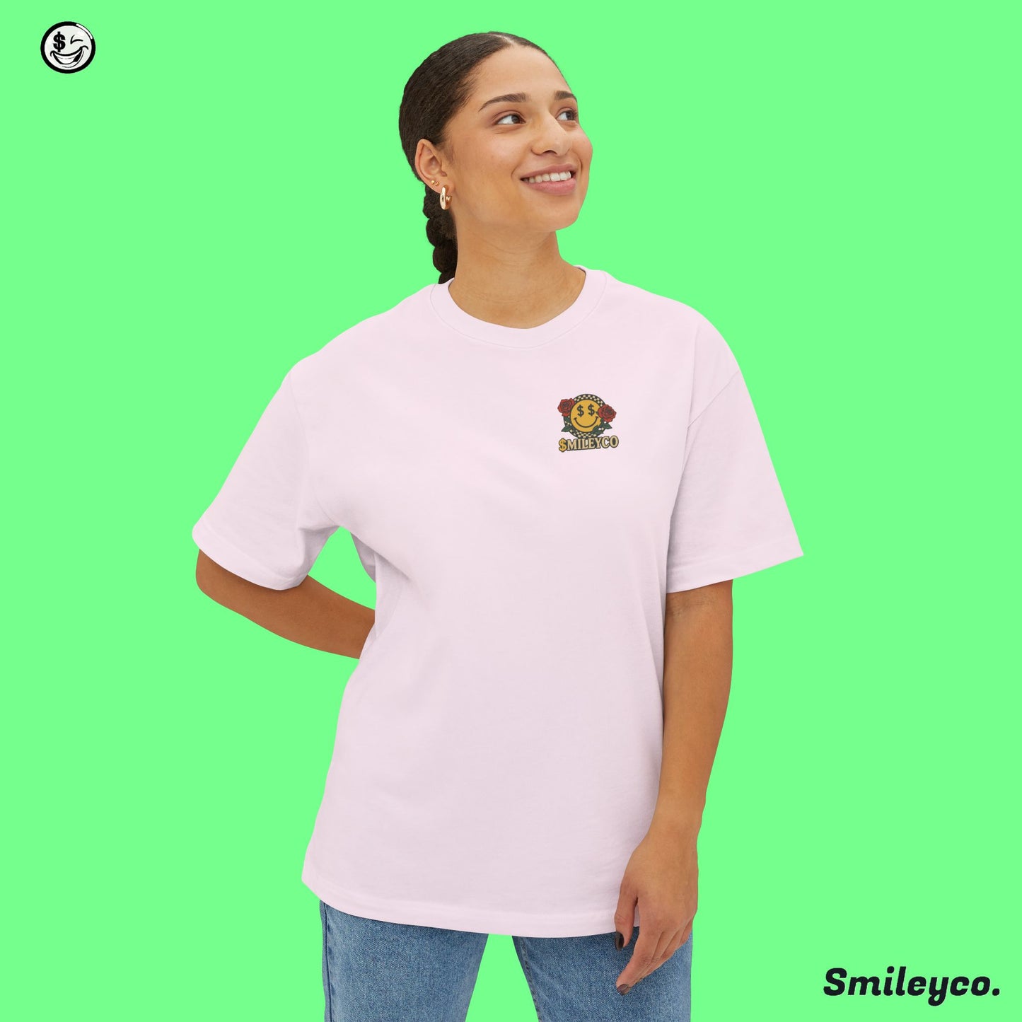 Rose Smile Boxy Tee