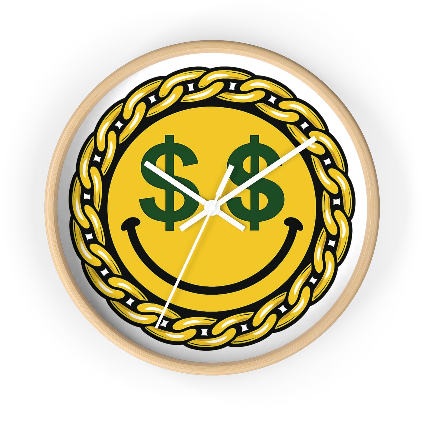 Smiley Dollar Sign Wall Clock