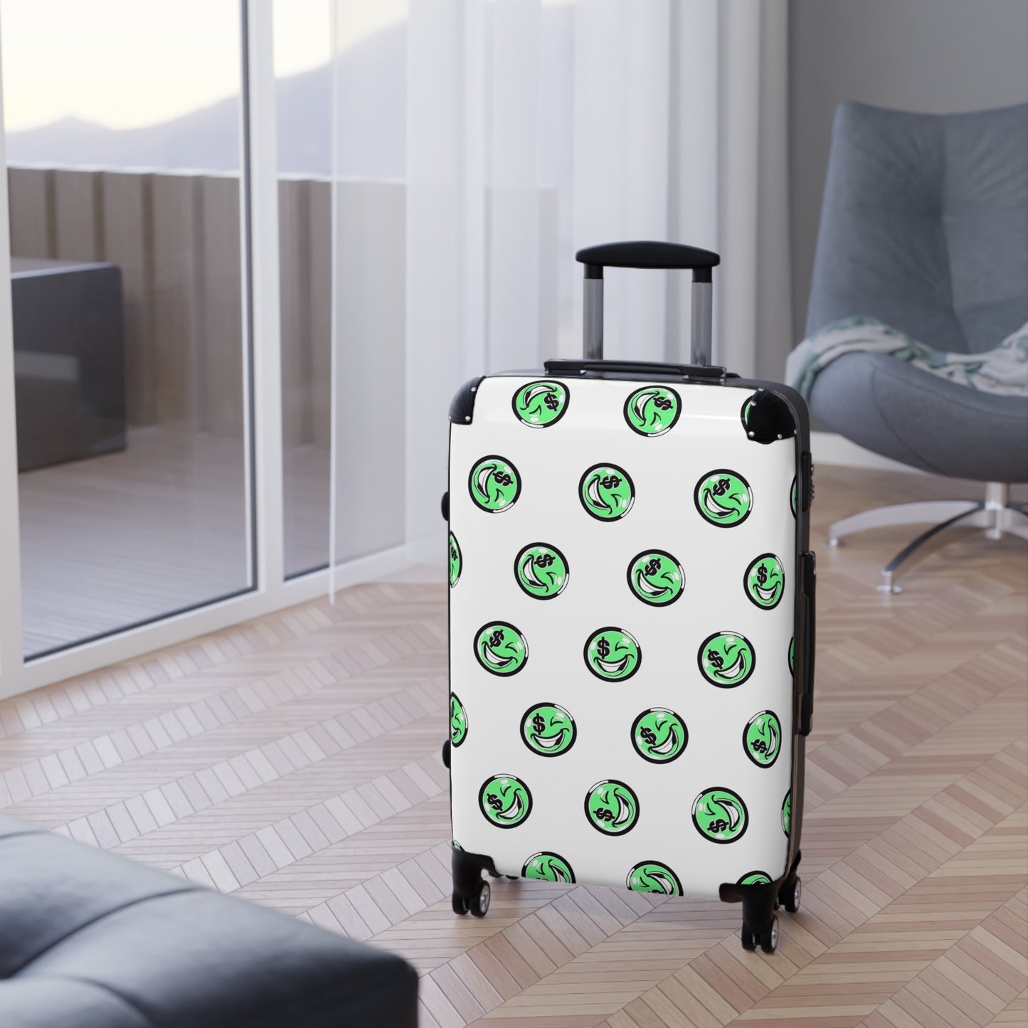 Stylish Travel Suitcase for Adventurers - Durable Luggage with Fun Prints, Perfect for Vacations, Business Trips, Weekend Getaways, [...]
