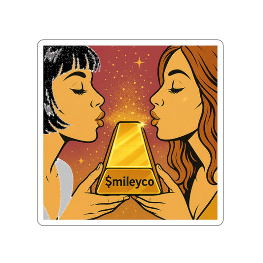 Golden Kiss Die-Cut Sticker