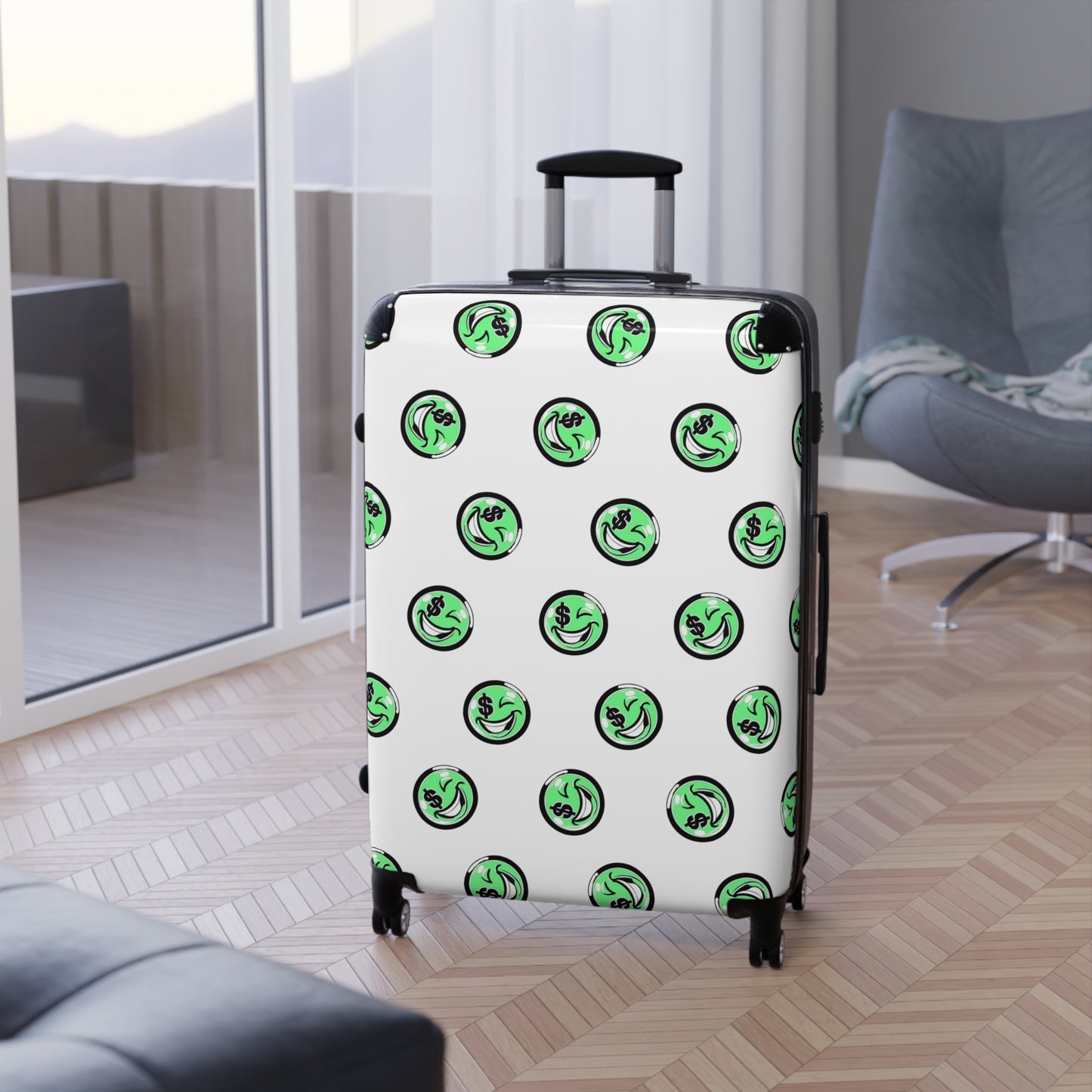 Stylish Travel Suitcase for Adventurers - Durable Luggage with Fun Prints, Perfect for Vacations, Business Trips, Weekend Getaways, [...]